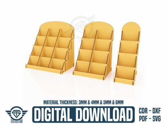 Expositor De 3 Tamanos Diferentes Creativo Digital